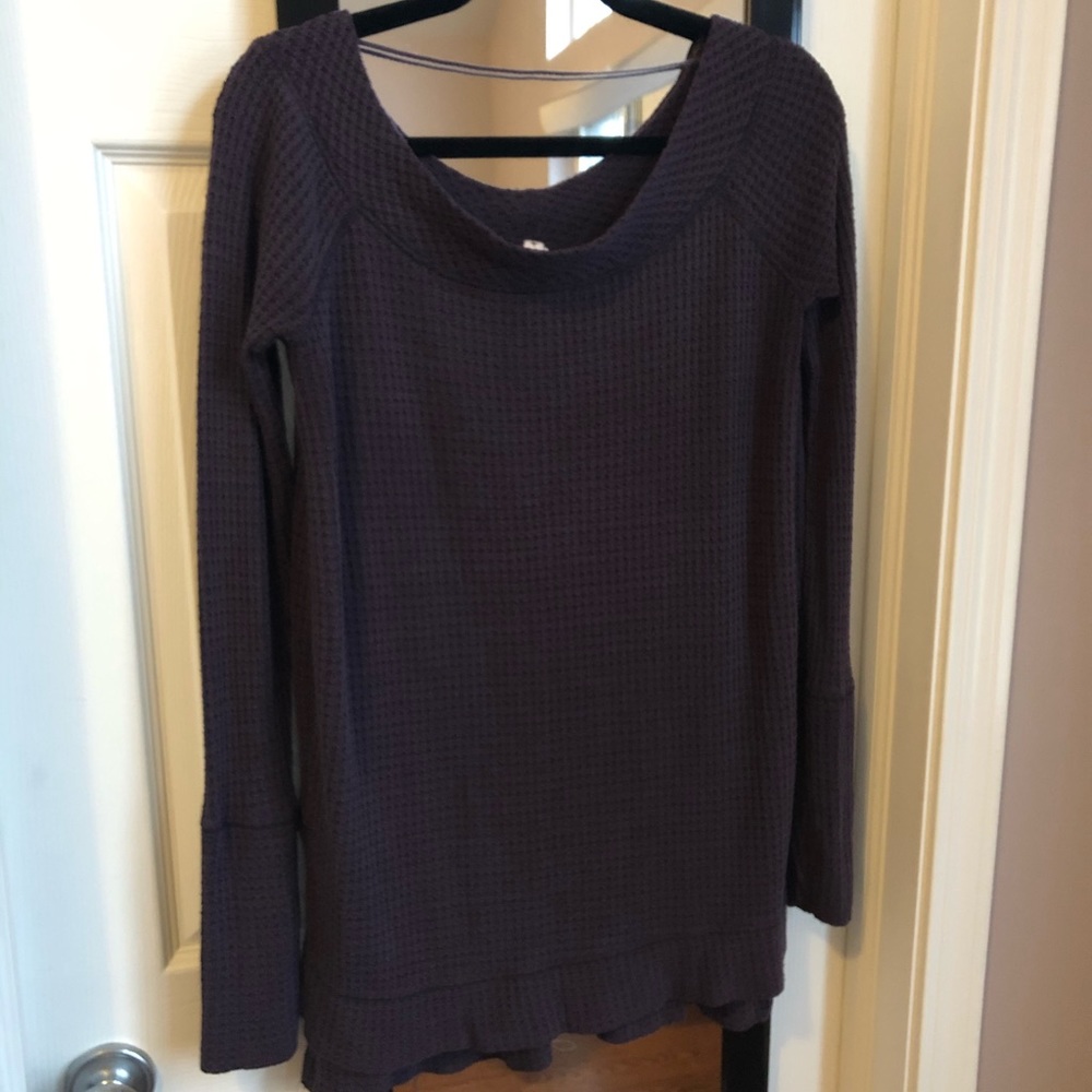 FREE PEOPLE waffle knit top